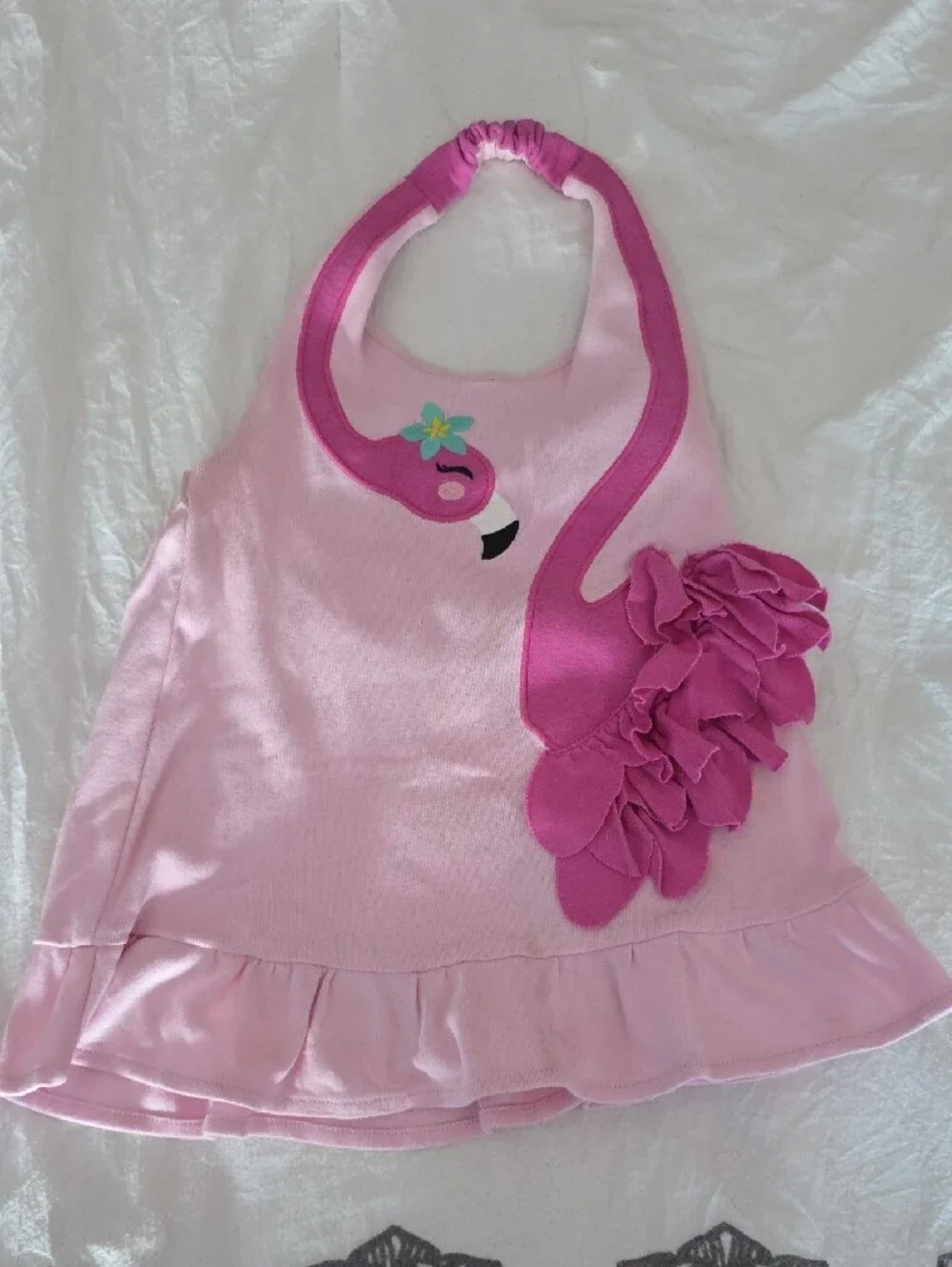 Gymboree Pink Flamingo Tropical Print Shorts and Halter Top